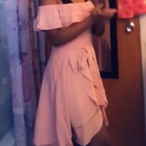 Women’s Formal Off Shoulder Pink Windsor Dress